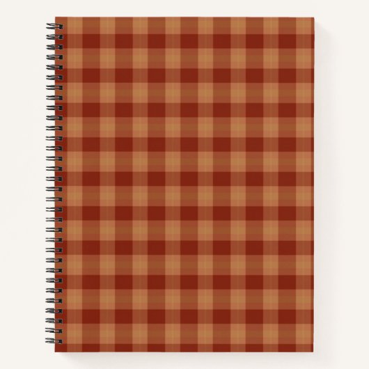 Tan Tartan Spiral Notebook Notizblock (Vorderseite)