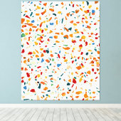 Tan Terrazzo | Eclectic Quirky Confetti Malerei | Leinwanddruck (Insitu (Holzboden))