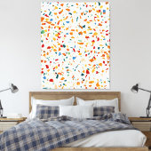 Tan Terrazzo | Eclectic Quirky Confetti Malerei | Leinwanddruck (Insitu (Schlafzimmer))