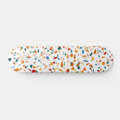 Tan Terrazzo | Eclectic Quirky Confetti Malerei | Skateboard (Horizontal)