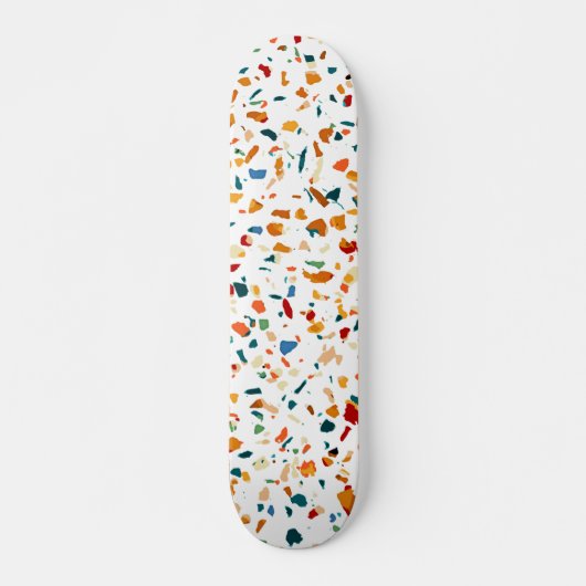 Tan Terrazzo | Eclectic Quirky Confetti Malerei | Skateboard (Vorne)