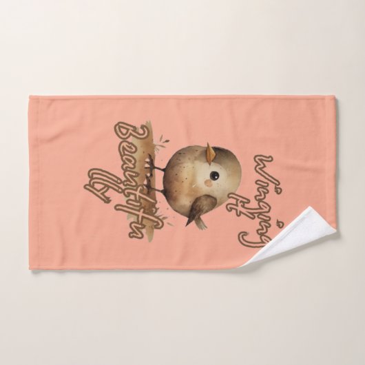 Tan Tiny Gentle Sketch Badhandtuch Set (Handtuch)