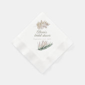 Tan Tropical Napkin für Brautparty | Green Gold Serviette (Ecke)