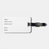 TAN u. roter karierter Gepäck-Umbau Gepäckanhänger (Rückseite horizontal)