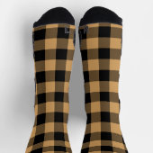 Tan und Black Buffalo Kariert Socken (Oben)