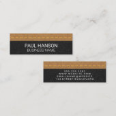 Tan und Black Leather | geheftet Mini Visitenkarte (Vorne/Hinten)