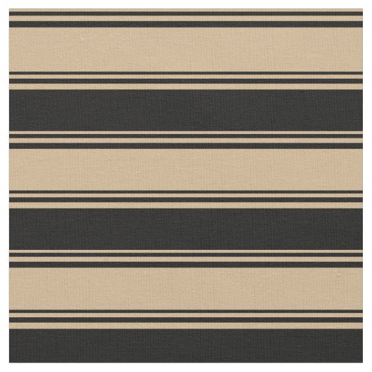 Tan und Black Lines Stoff (Nahaufnahme)