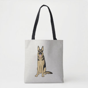 Tan und Black Niedlich German Shepherd Dog GSD Tasche