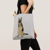 Tan und Black Niedlich German Shepherd Dog GSD Tasche (Von Nahem)