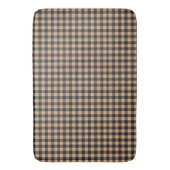 Tan und Black Red Stripe Buffalo Kariert Badematte (Vorderseite Vertikal)
