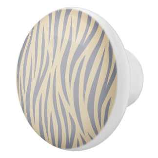 Tan und Black Zebra Stripe Keramik Knob Keramikknauf