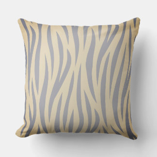 Tan und Black Zebra Stripe Throw Kissen