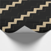 Tan und Black Zigzag Geschenkpapier (Ecke)