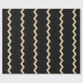 Tan und Black Zigzag Geschenkpapier (Flach)