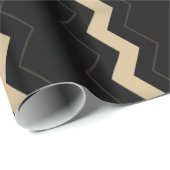 Tan und Black Zigzag Geschenkpapier (Rolleneckpunkt)