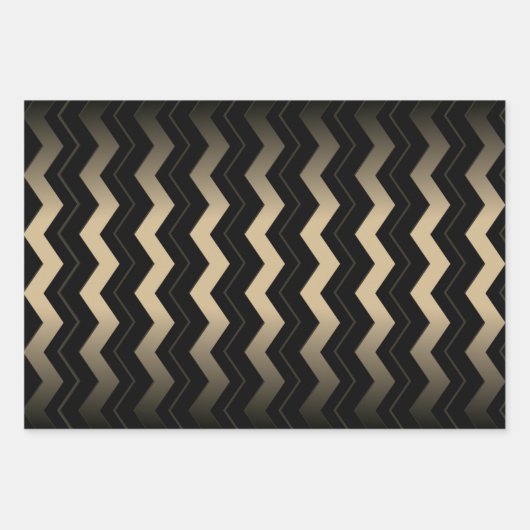 Tan und Black Zigzag Geschenkpapier Set (Vorderseite 2)