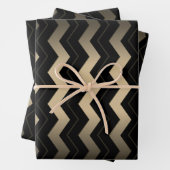 Tan und Black Zigzag Geschenkpapier Set (Beispiel)