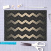 Tan und Black Zigzag Seidenpapier (Handwerk)