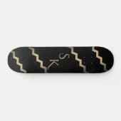 Tan und Black Zigzag Skateboard (Horizontal)