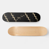 Tan und Black Zigzag Skateboard (Horizontal)