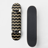 Tan und Black Zigzag  Skateboard (Vorderseite)