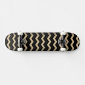 Tan und Black Zigzag  Skateboard (Horizontal)
