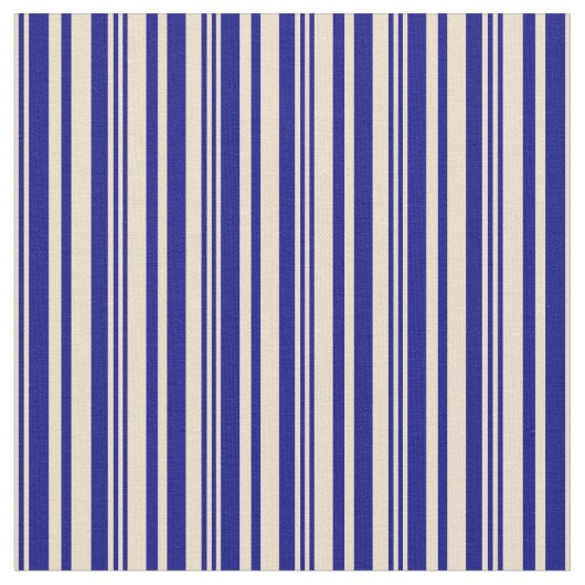Tan und Blauer Farbstreifen/Linienmuster Stoff (Nahaufnahme)