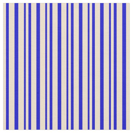 Tan und blaues Streifen Stoff (Nahaufnahme)