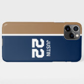 Tan und Blue Sports iPhone Hülle (Rückseite (Horizontal))
