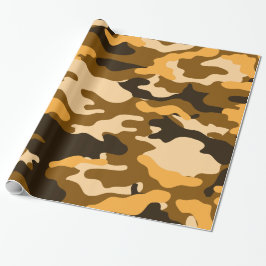 Tan und Brown Camouflage Camouflage Wrapping Paper Geschenkpapier