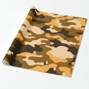 Tan und Brown Camouflage Camouflage Wrapping Paper Geschenkpapier