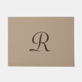 Tan und Brown Mit Monogramm Doormat Fußmatte (Vorderseite)
