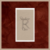 Tan und Brown Name Monogram Paper Handtuch Serviette