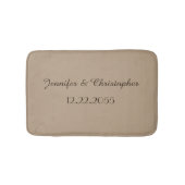 Tan und Brown Personalisiert Names Plush Badematte (Vorderseite)
