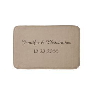 Tan und Brown Personalisiert Plush Bath Mat Badematte