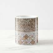 Tan und Cream Arabesque Mosaik Muster Kaffeetasse (Mittel)