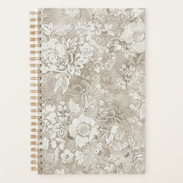Tan und Cream Floral Planer