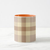 Tan und Cream Tartan Tasse (Zentrum)
