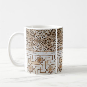 TAN- und Creme-Arabeske-Mosaik-Muster Kaffeetasse