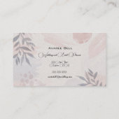 Tan und Gray Floral Wedding and Event Planner Visitenkarte (Rückseite)