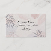 Tan und Gray Floral Wedding and Event Planner Visitenkarte (Vorderseite)