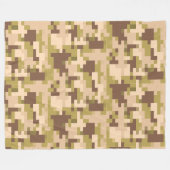Tan und Green Digital Camouflage Fleece Blanket (Vorderseite (Horizontal))