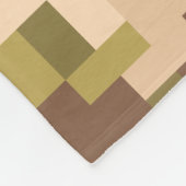 Tan und Green Digital Camouflage Fleece Blanket (Ecke)