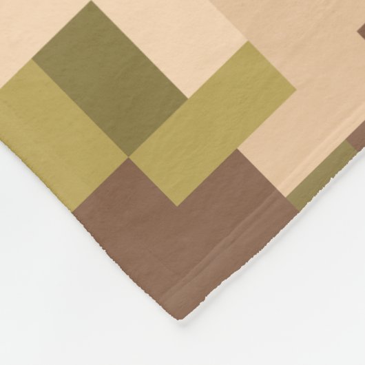 Tan und Green Digital Camouflage Fleece Blanket (Ecke)