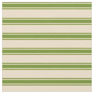 Tan und Green Lined Muster Stoff