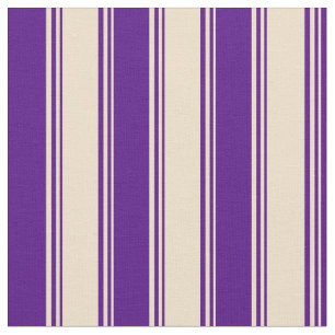 Tan und Indigo farbige Linien Stoff