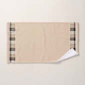 Tan und kariertes schwarzes Badetuch Set (Handtuch)