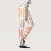 Tan und Orange Blöcke von Rechtecken Leggings (Rechts)