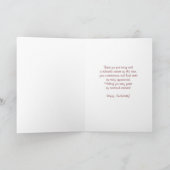 Tan und Red Employee Anniversary Card Karte (Innenseite)