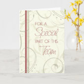 Tan und Red Employee Anniversary Card Karte (Gelbe Blume)